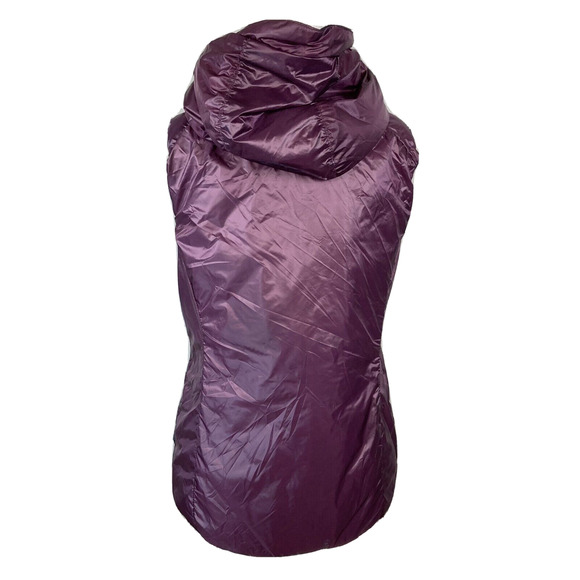 Gerry Vest‎ Jacket Womens Sz S Purple Indigo Packable Reversible 90% Down Hooded - Picture 4 of 11